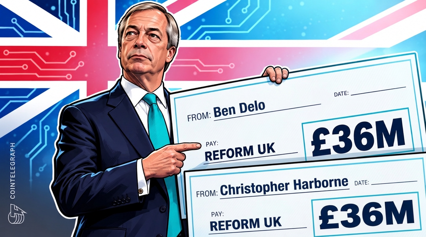 Farage’s Reform UK gets $97M from two crypto billionaires