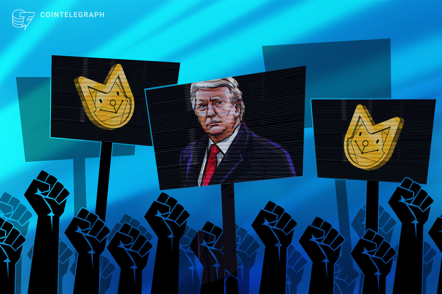 protest-donald-trump-memecoin-dinner