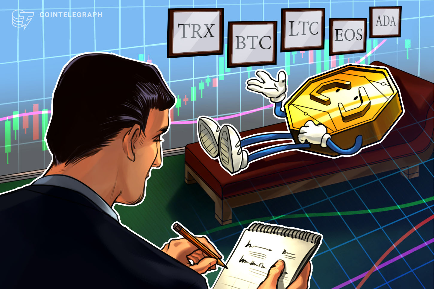 top-5-crypto-performers-overview-tron-bitcoin-litecoin-eos-cardano
