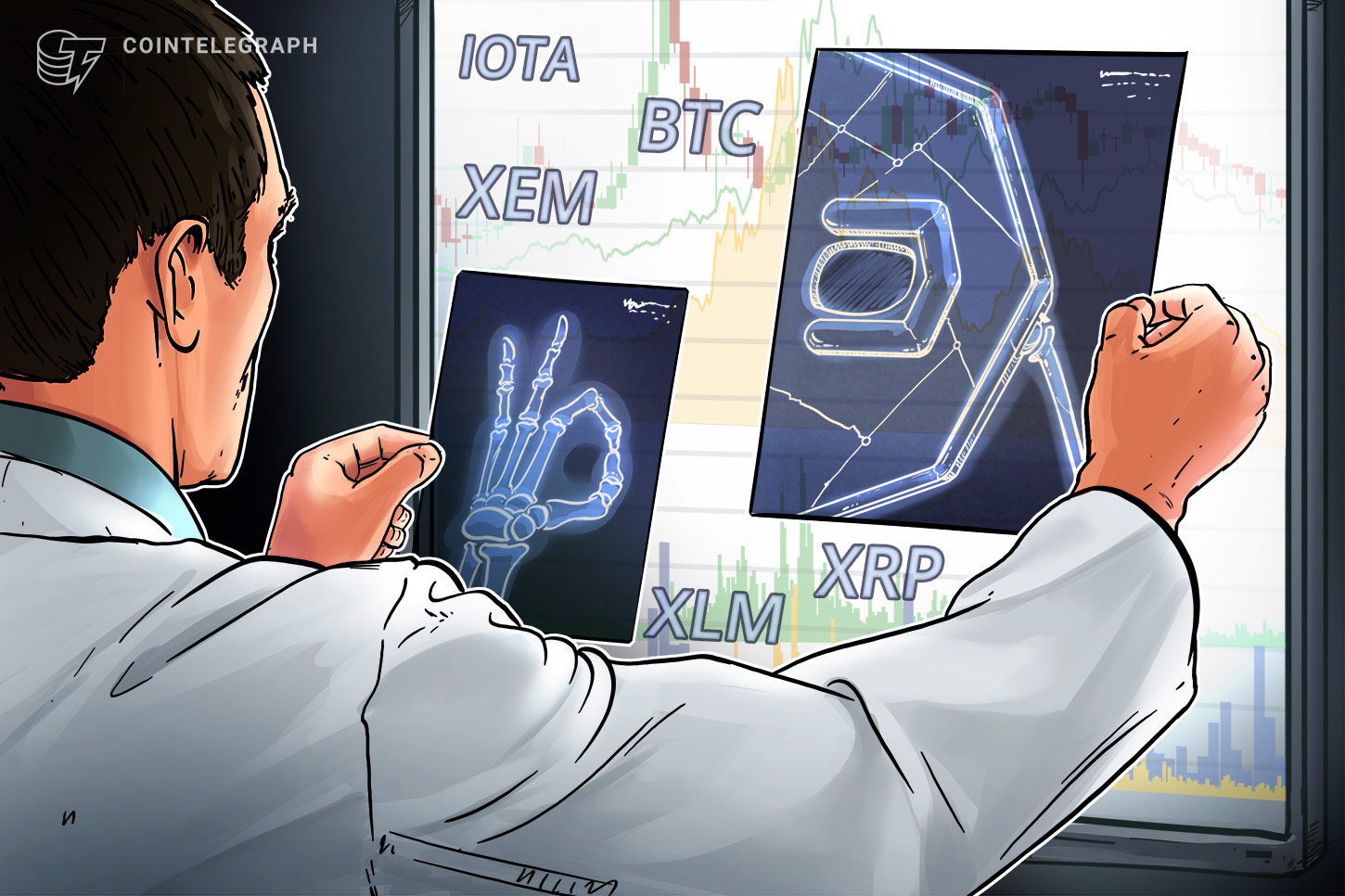 top-5-crypto-performers-overview-xem-ripple-stellar-bitcoin-iota
