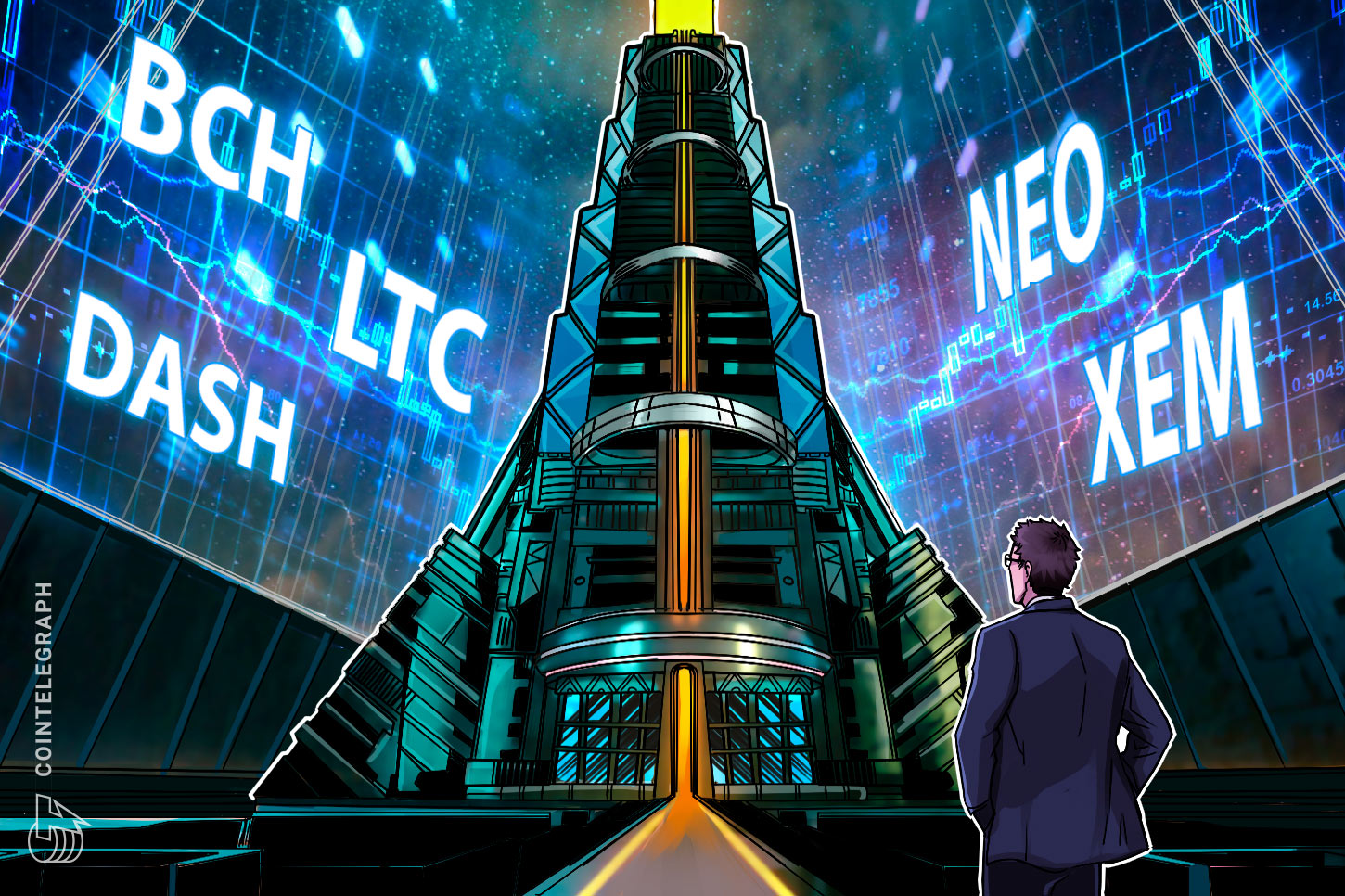 top-5-crypto-performers-overview-bch-ltc-dash-neo-xem