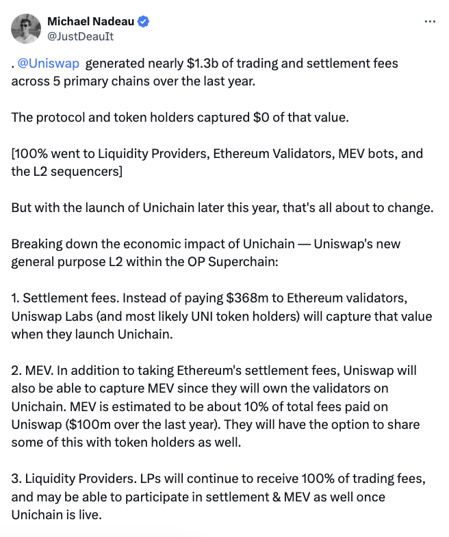Decentralized Exchange, Uniswap