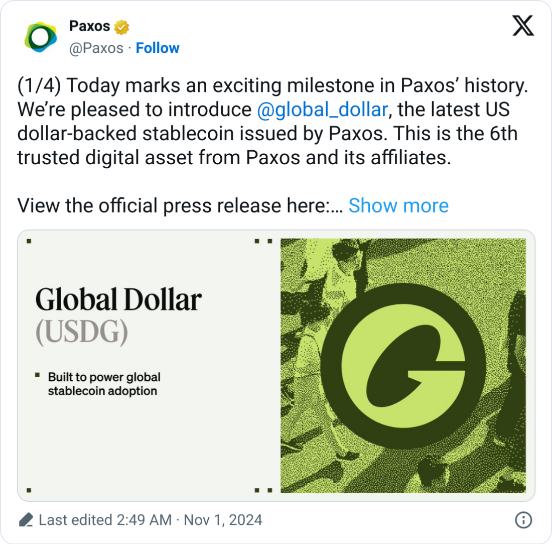 Singapore, Dollar, Asia, Paxos, Stablecoin, Digital Dollar