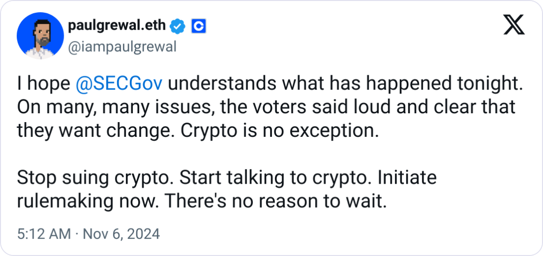 Coinbase, SEC, Brian Armstrong, United States, Elections, Donald Trump, Tron, Justin Sun, Fantom, Gary Gensler, US Elections 2024