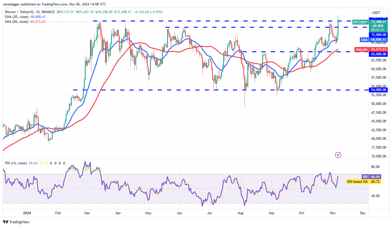 Dogecoin, Cryptocurrencies, Bitcoin Price, XRP, Markets, Cryptocurrency Exchange, Market Capitalization, Donald Trump, Cardano, TON, Price Analysis, Binance Coin, Market Analysis, Ether Price, Solana, Avalanche, Shiba Inu, Memecoin, Kamala Harris, US Elections 2024