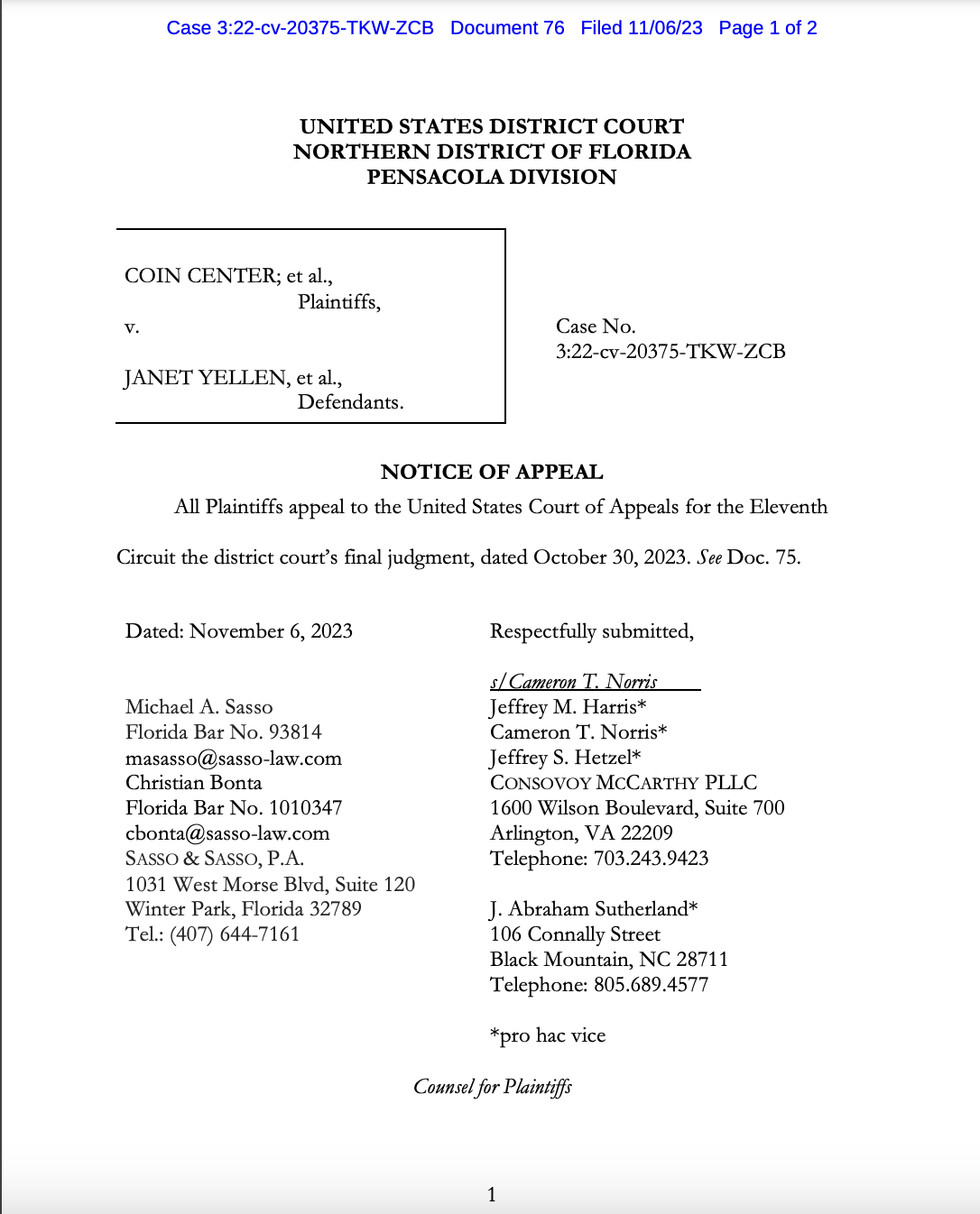Privacy, United States, Tornado Cash