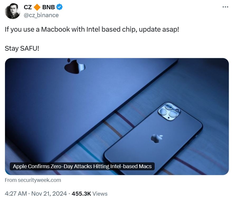 Apple, Changpeng Zhao, Hackers, Hacks