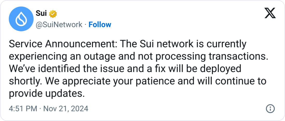 Solana, SUI