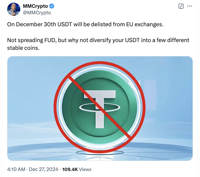 Coinbase, Europe, Tether, MiCA