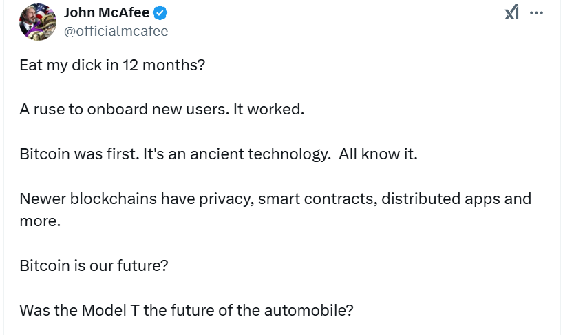 Cryptocurrencies, John McAfee, Features