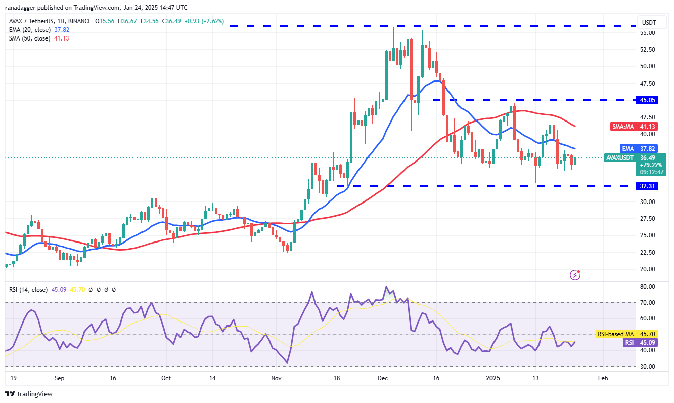 Dogecoin, Cryptocurrencies, Stellar, Bitcoin Price, XRP, Markets, Cryptocurrency Exchange, Donald Trump, Davos, Cardano, Price Analysis, Binance Coin, Chainlink, Market Analysis, Ether Price, Solana, Avalanche, BlackRock