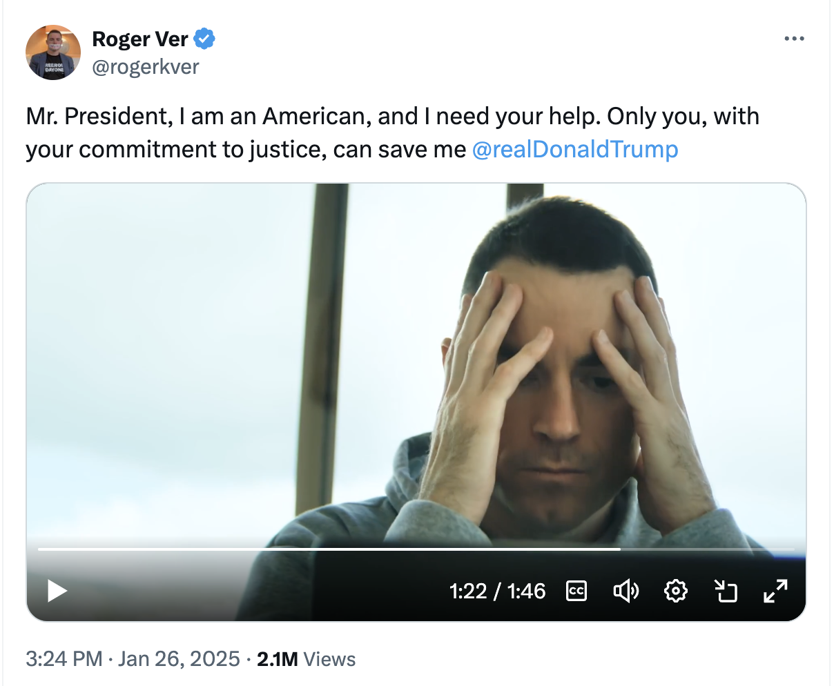 Roger Ver, Donald Trump, Features