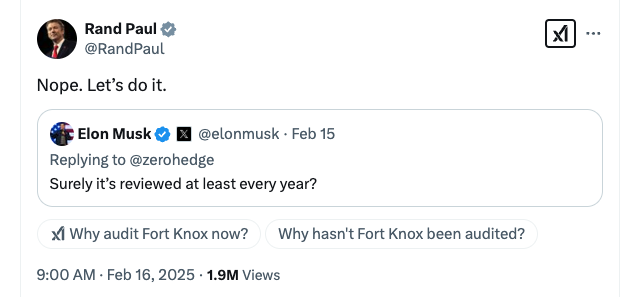 Government, Gold, United States, Donald Trump, Elon Musk