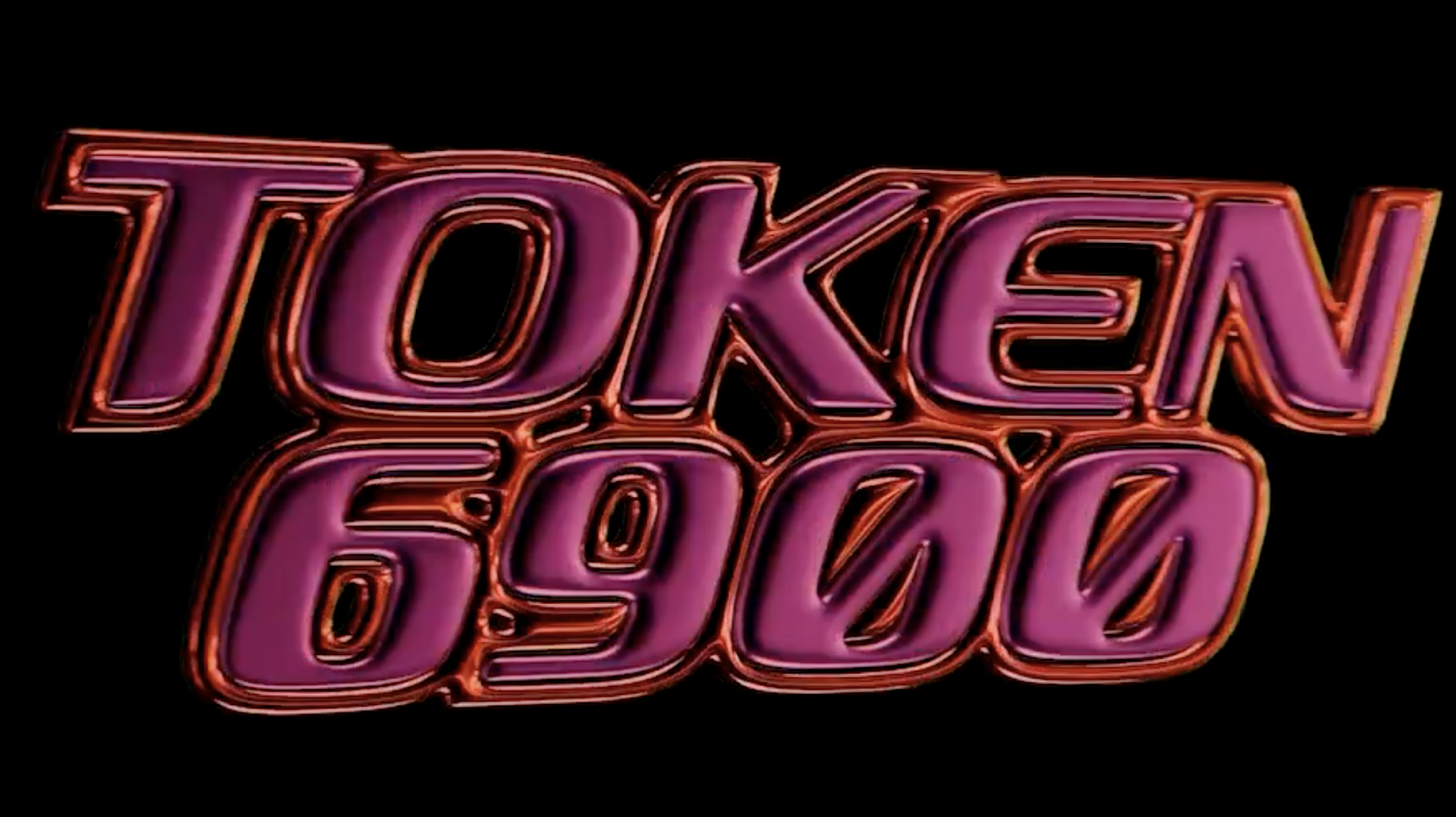 TOKEN6900のピンクのロゴと黒い背景