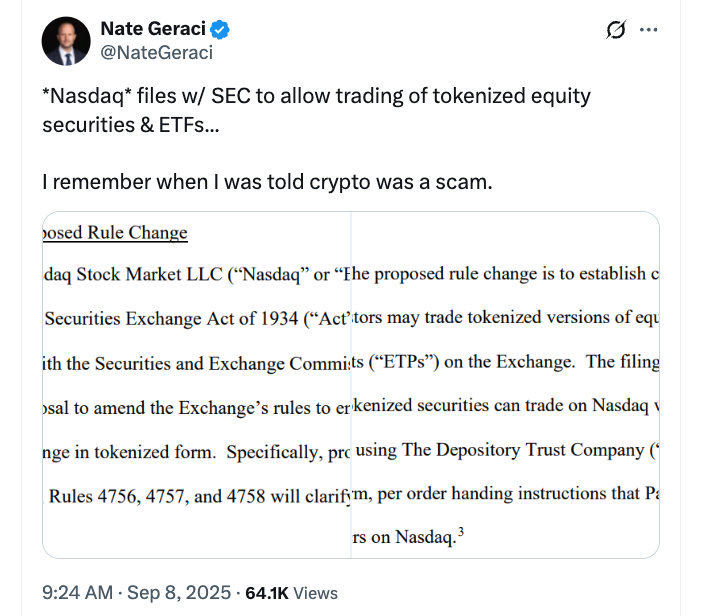 Nasdaq, Investments, Gemini, Stocks, IPO, Staking, Companies, Policy