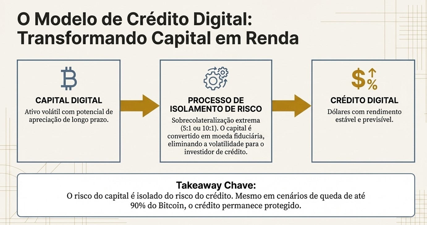 Sistema de crédito lastreado em Bitcoin transforma capital em renda