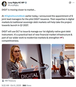 UK appoints six banks to lead first digitally native government bond pilot 3
