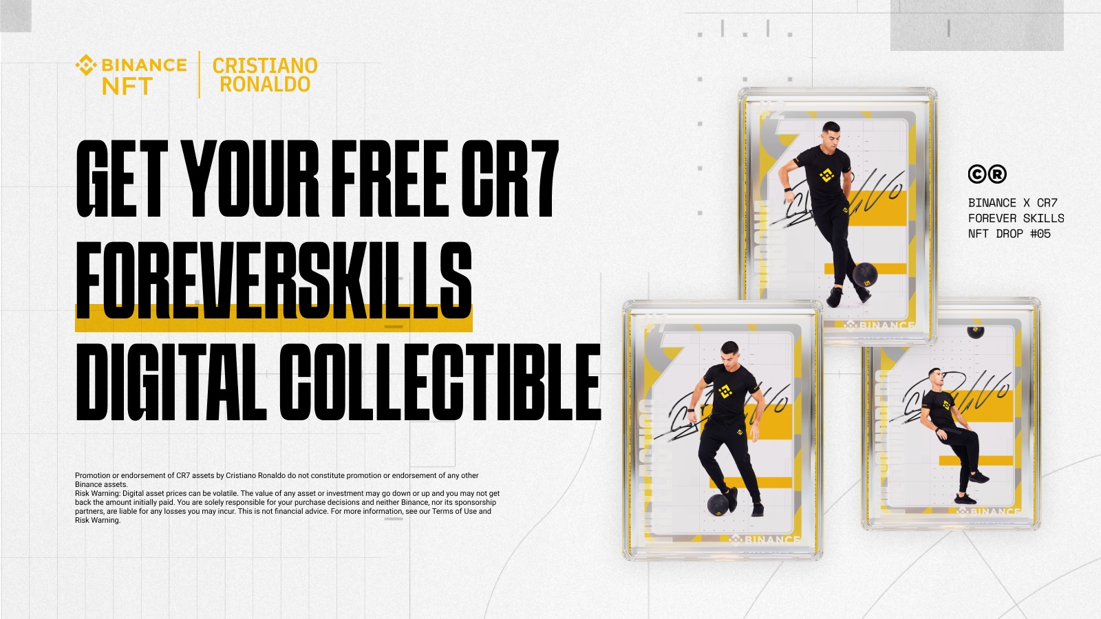 Users need a registered and verified Binance account to claim free ForeverSkills digital collectibles. Source: Binance