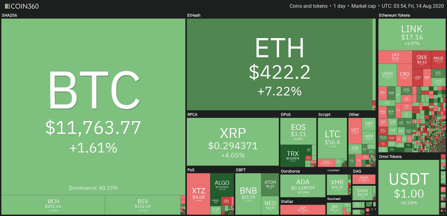 Cryptocurrency daily market performance snapshot