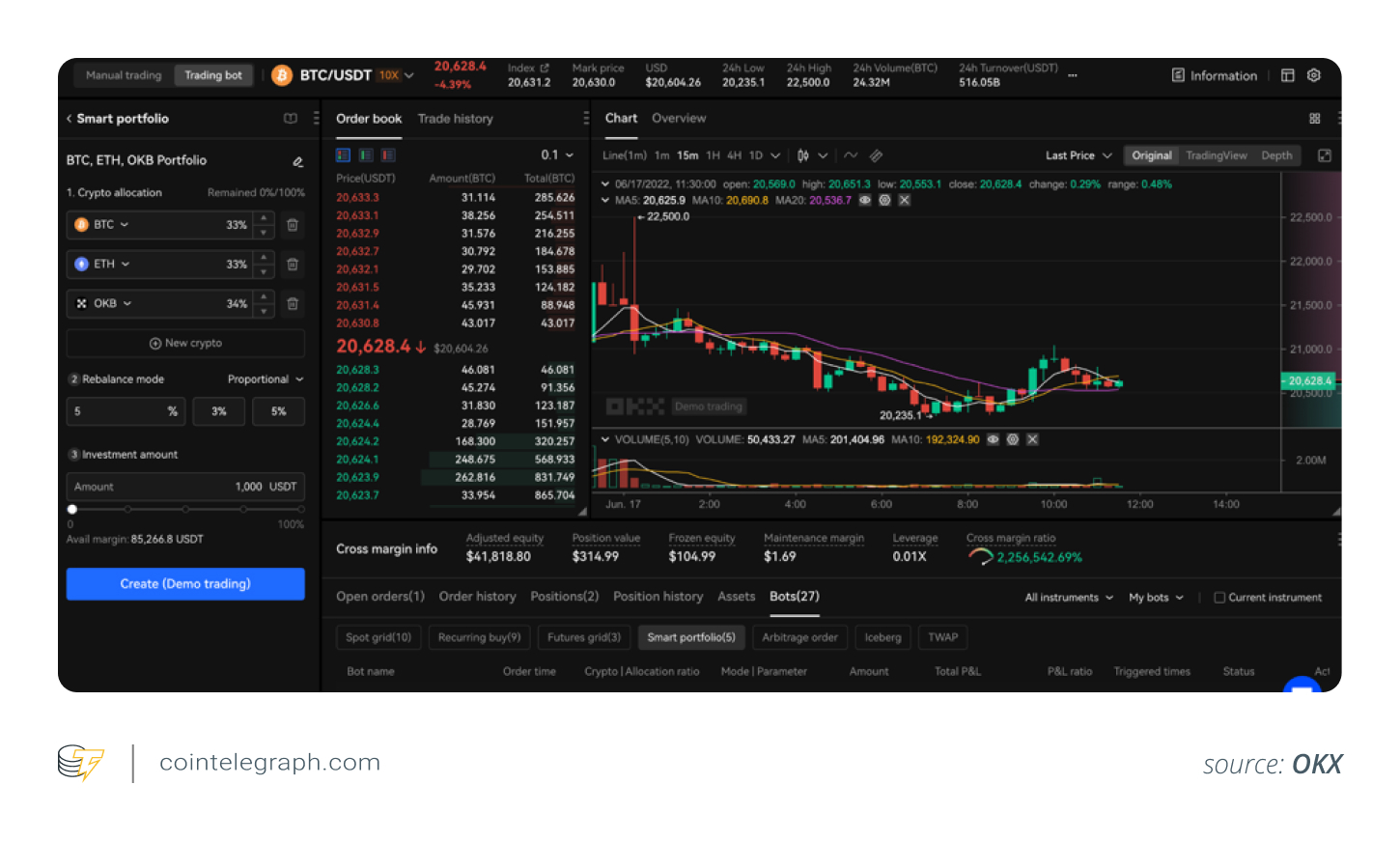 OKX trading bot mode interface