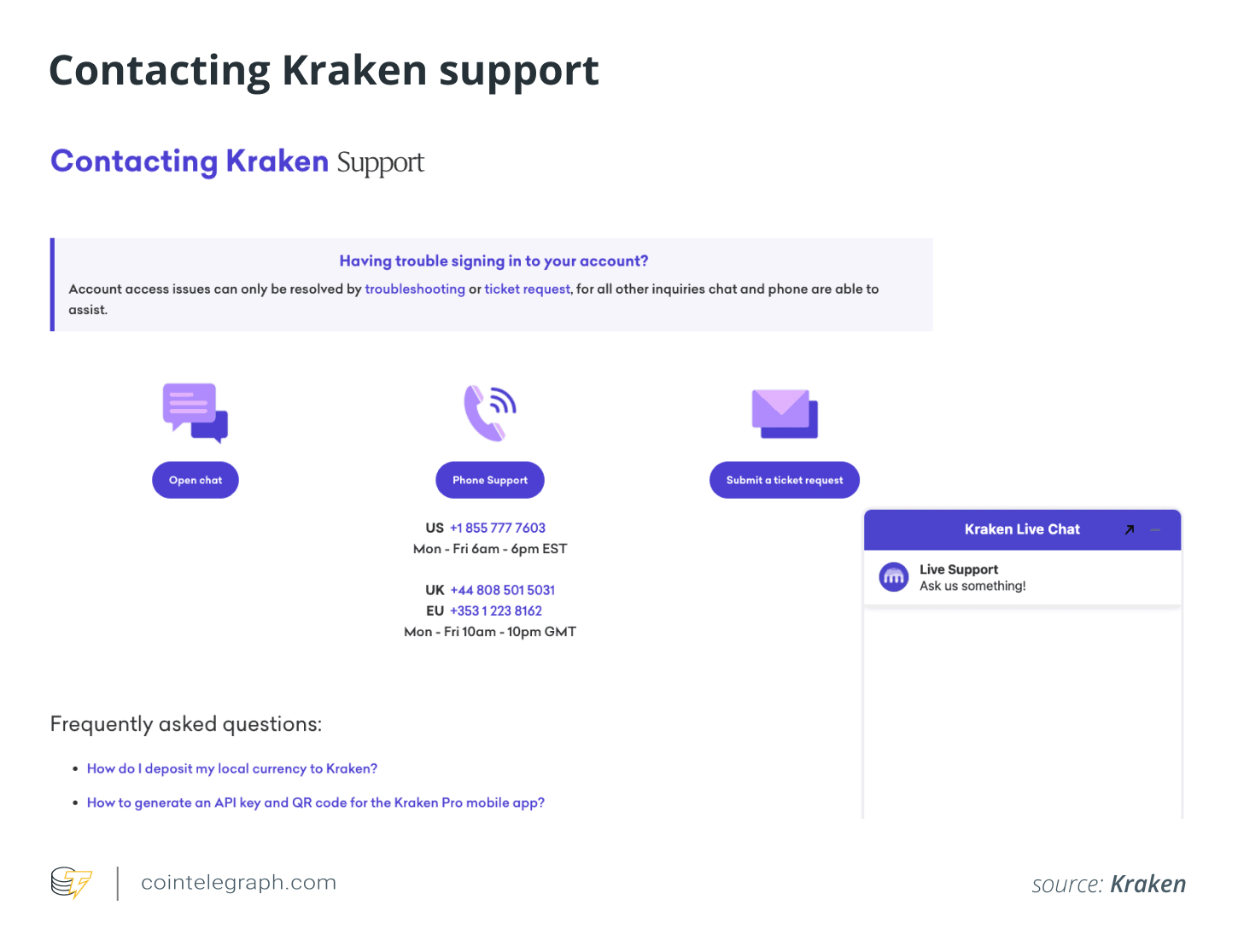 Contacting Kraken support
