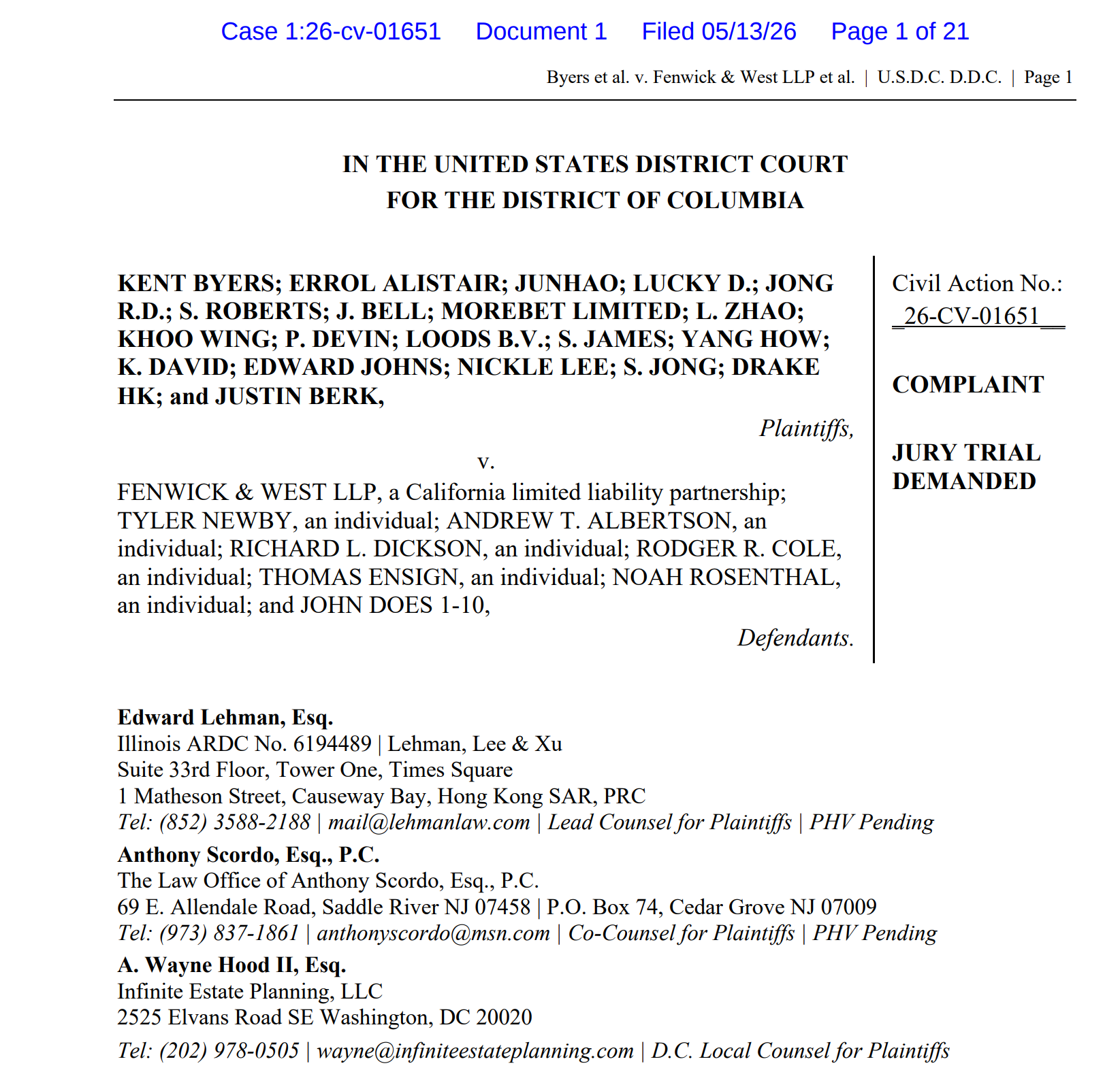 FTX Victims Sue Regulation Agency Fenwick & West For 5M Over Alleged Function In Collapse