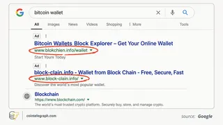 Misspelled wallet domains