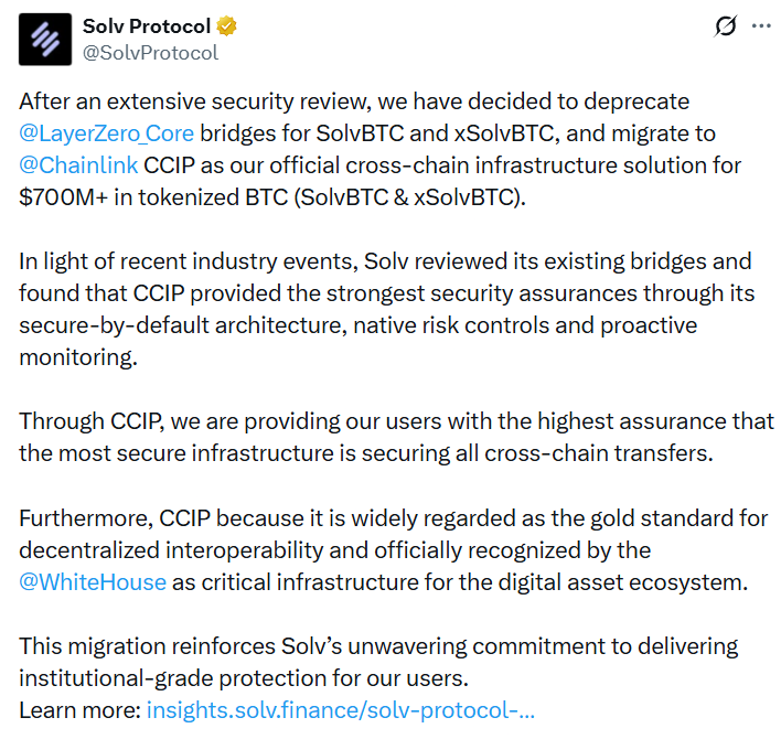 Kelp DAO Fallout Pushes Solv, DeFi Protocols Towards Chainlink