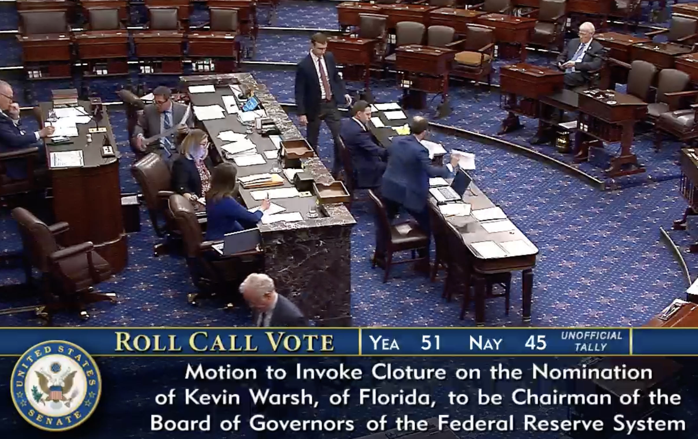 Senate Confirms Kevin Warsh as Fed Governor, with Chair Vote Anticipated