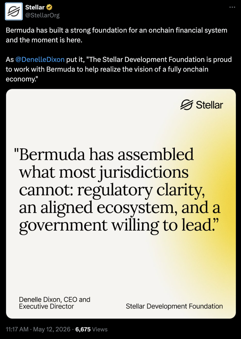 Bermuda to Transition ‘Key’ Monetary Providers to Stellar Blockchain