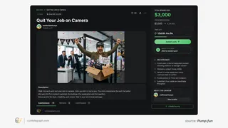 Viral bounty for quitting on camera